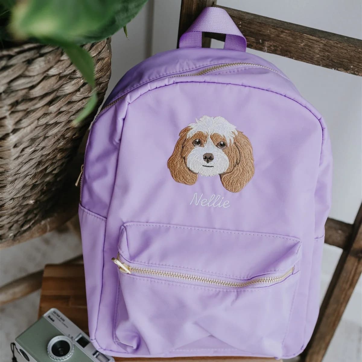 Embroidered Pet Portrait Mini Backpack thumbnail 2