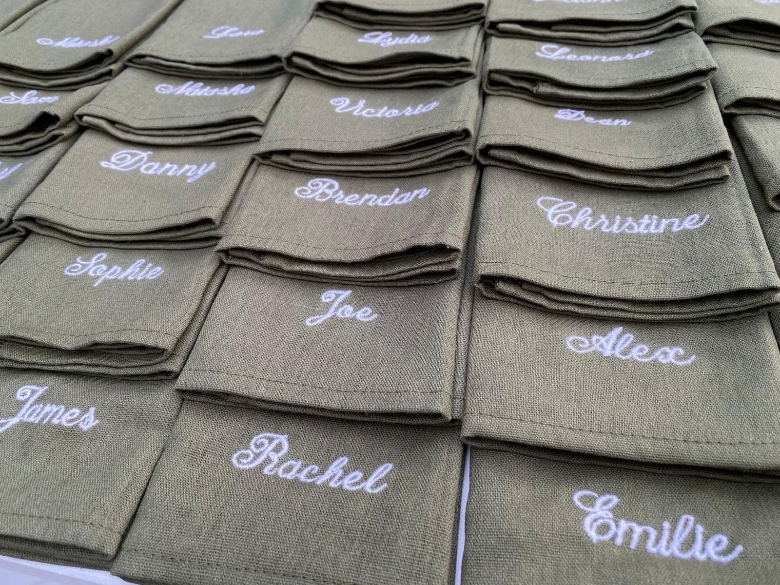 Premium Personalised embroidered Napkins personalised (Wedding / special occasions) thumbnail 6