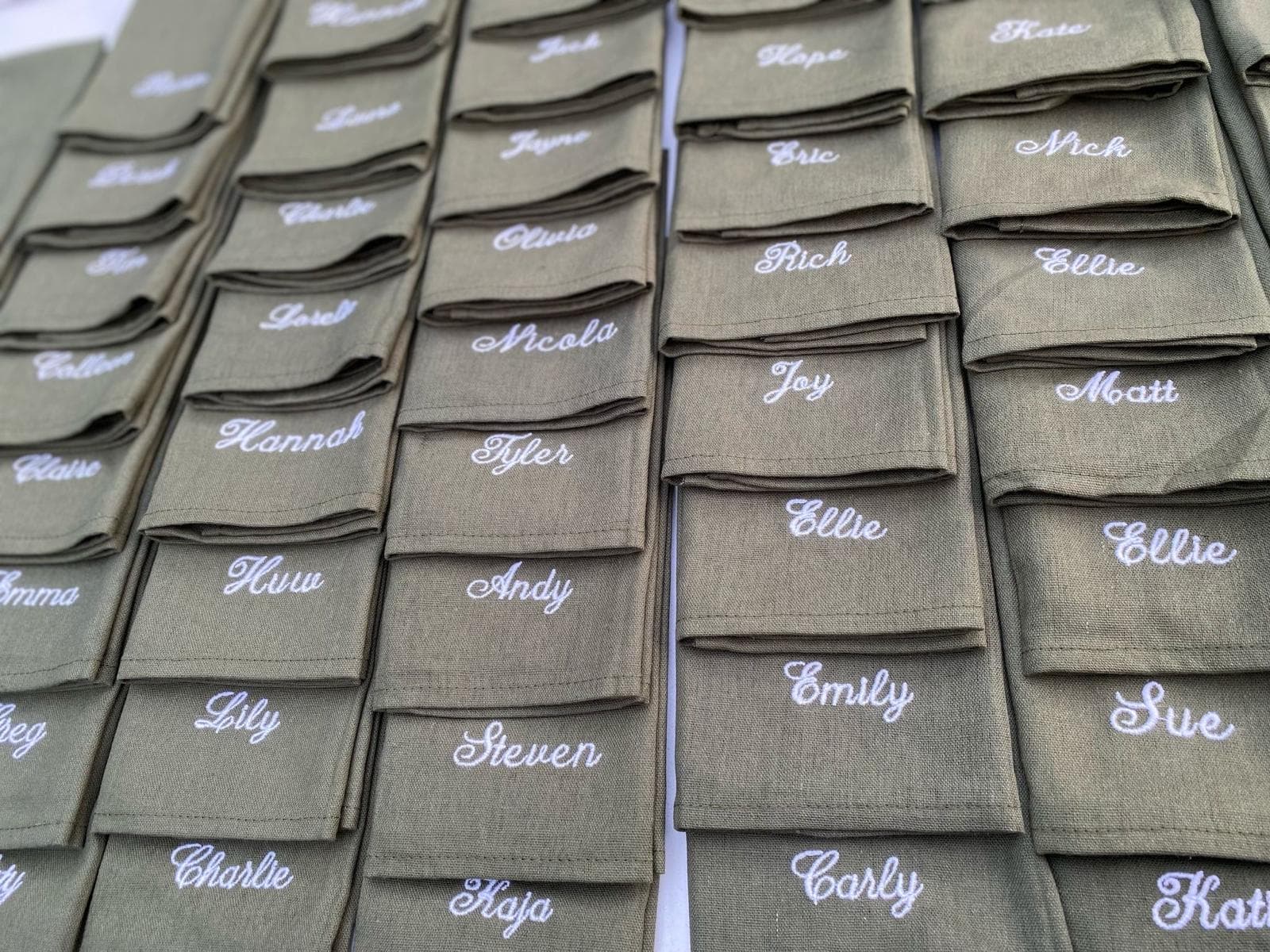 Premium Personalised embroidered Napkins personalised (Wedding / special occasions) thumbnail 7
