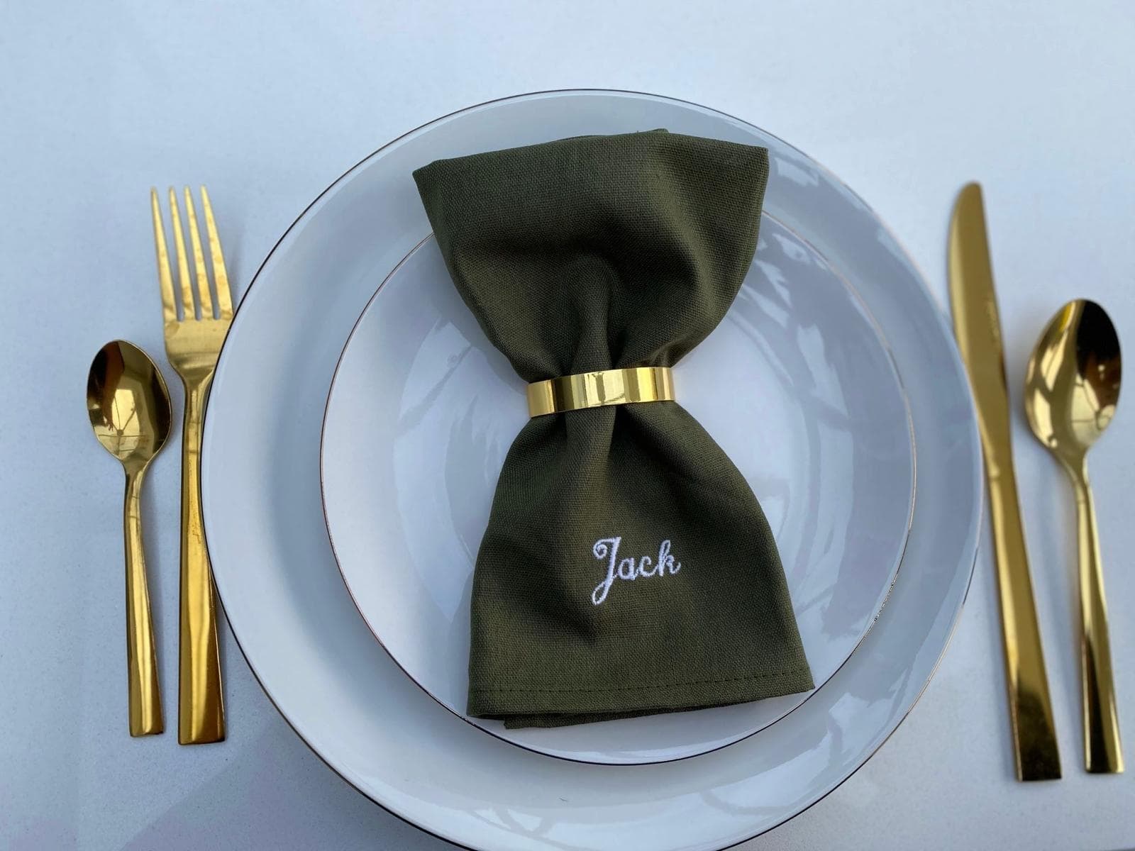 Premium Personalised embroidered Napkins personalised (Wedding / special occasions)