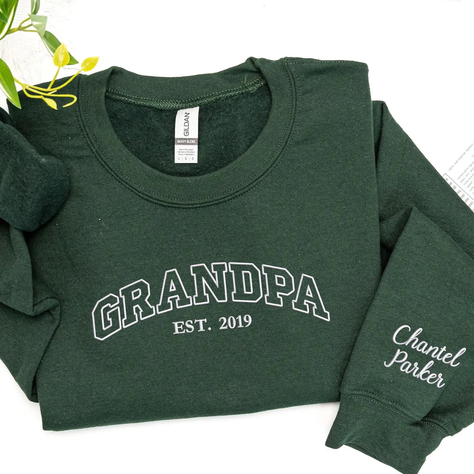 Embroidered Grandpa Photo Portrait Apparel